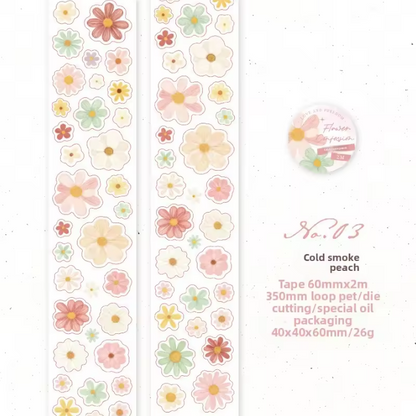 1 roll special oil die-cutting daisy small fresh floral Tape