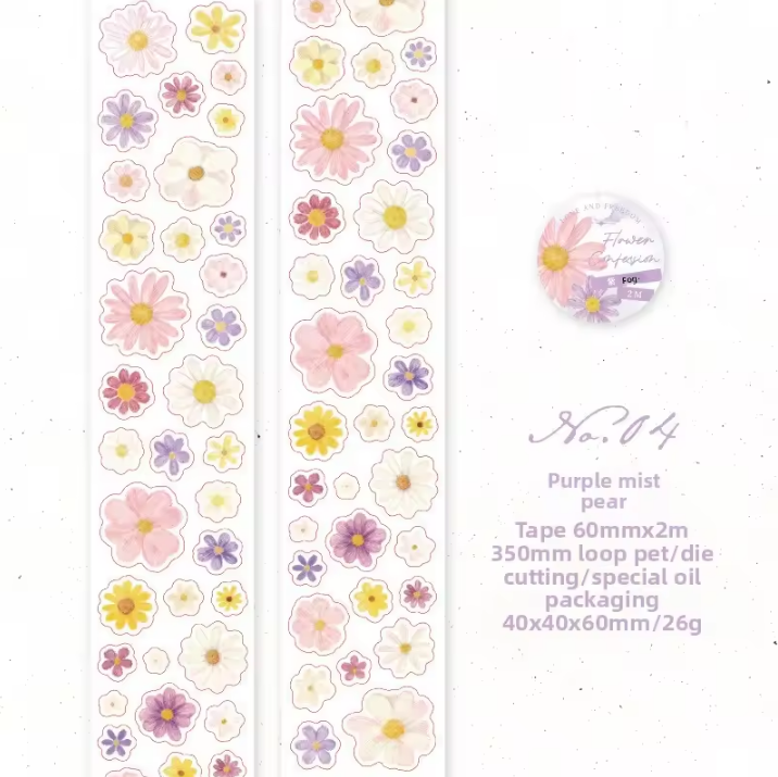1 roll special oil die-cutting daisy small fresh floral Tape