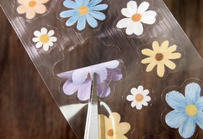 1 roll special oil die-cutting daisy small fresh floral Tape