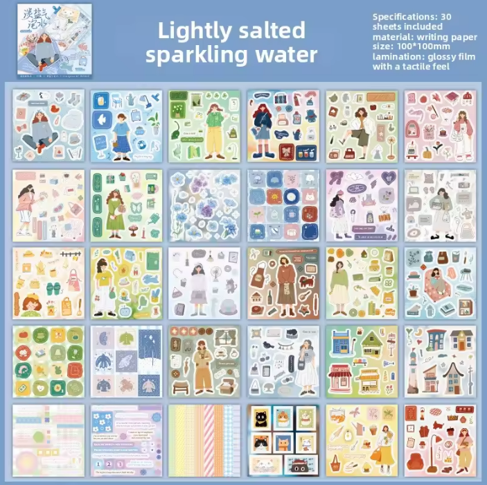 30 sheets Cute Animal and Character designed by Muroo Sticker Book