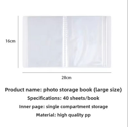 40-Pocket Storage Album with Pocket inserts for Stickers, Cards, Photos