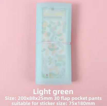 30 Pockets Macaron Deco Stickers Mini Storage Folder