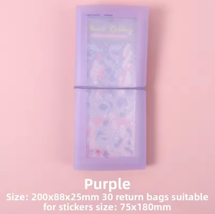 30 Pockets Macaron Deco Stickers Mini Storage Folder