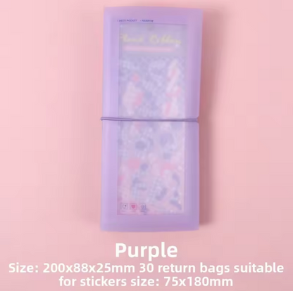 30 Pockets Macaron Deco Stickers Mini Storage Folder