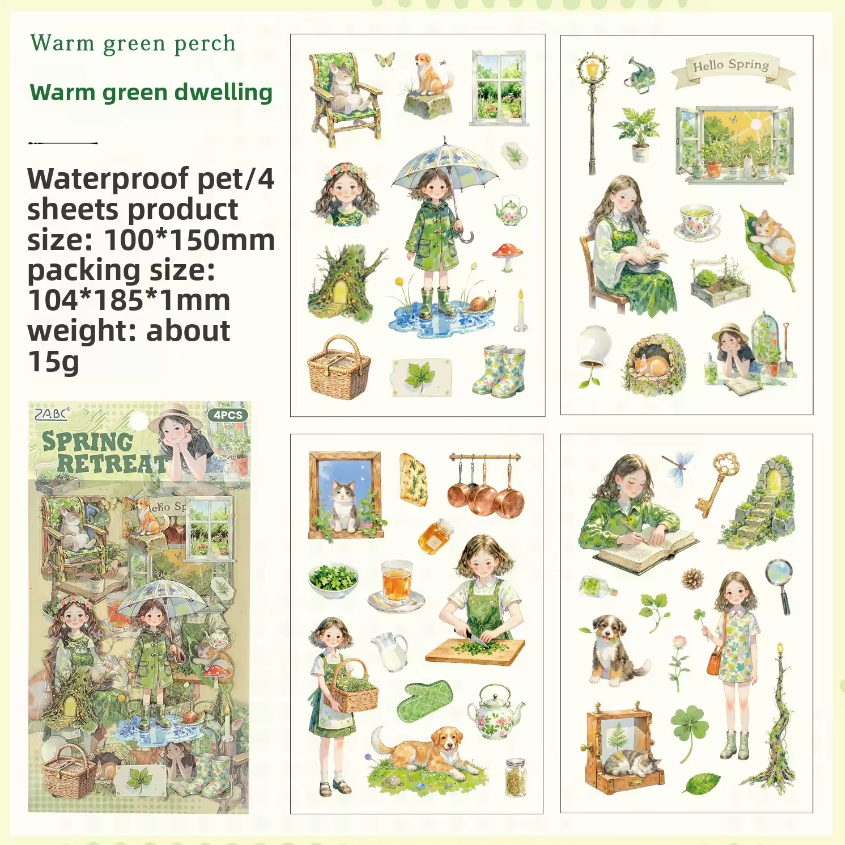 4 Sheets Funky Adventure Character Journal Stickers