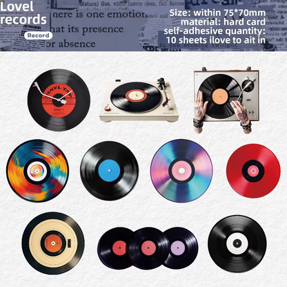 10 Pcs Vintage Voice Series Retro DIY Journaling Stickers