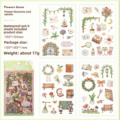 4 Sheets Happiness Guide Series Cute Bullet Journal Stickers