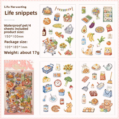 4 Sheets Happiness Guide Series Cute Bullet Journal Stickers