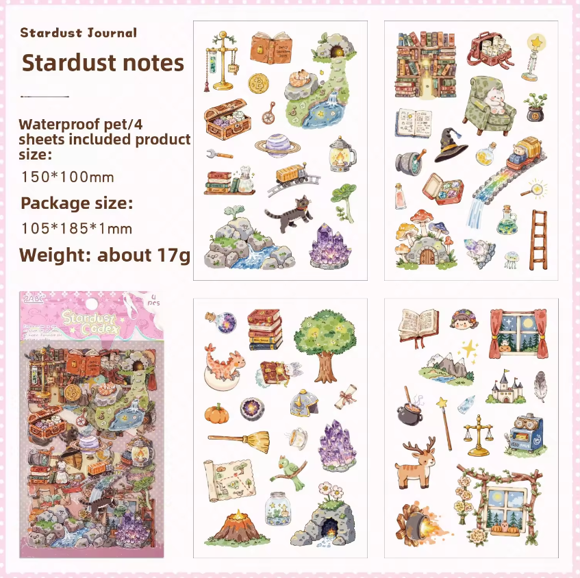 4 Sheets Happiness Guide Series Cute Bullet Journal Stickers