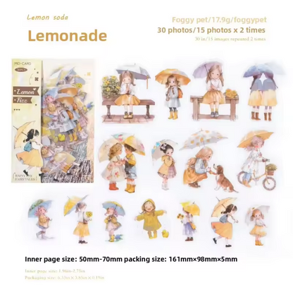 30 Pcs Rainy Season Fairy Tale Series Cartoon Character Scrapbooking Stickers