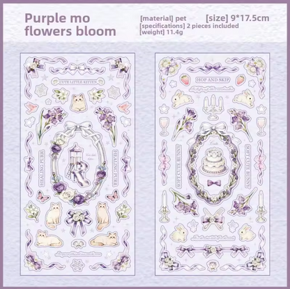2 Sheets Starry Night Fairy Tale Series Retro Decorative Stickers