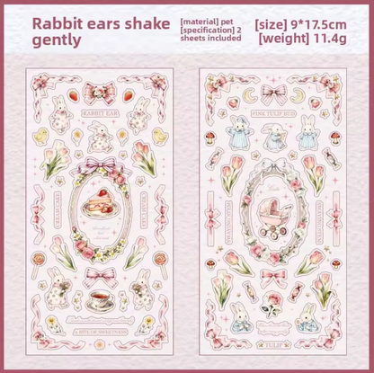 2 Sheets Starry Night Fairy Tale Series Retro Decorative Stickers