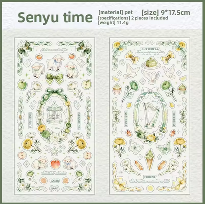 2 Sheets Starry Night Fairy Tale Series Retro Decorative Stickers