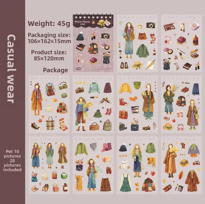 20 Sheets Chasing Dreams Lifestyle Series Lifestyle themed sticker Book