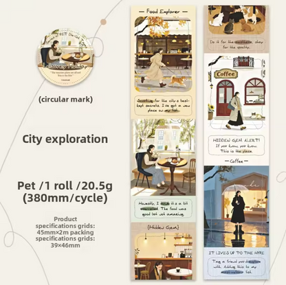 1 roll Leisurely Holiday Series Vacation themed scrapbooking Tape