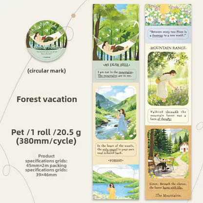 1 roll Leisurely Holiday Series Vacation themed scrapbooking Tape