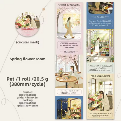1 roll Leisurely Holiday Series Vacation themed scrapbooking Tape