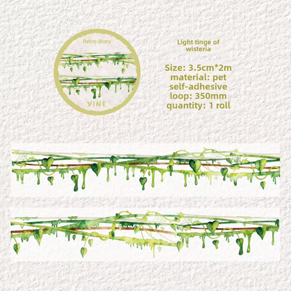 1 roll Forest Vine Branches Pet Tape For Scrapbooking