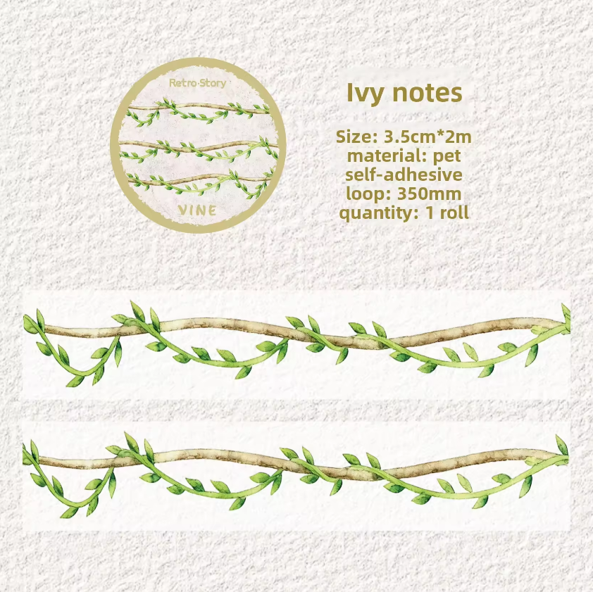 1 roll Forest Vine Branches Pet Tape For Scrapbooking