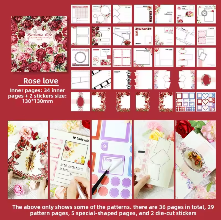 1 Pc Instagram-style notebook with irregular pages for journaling