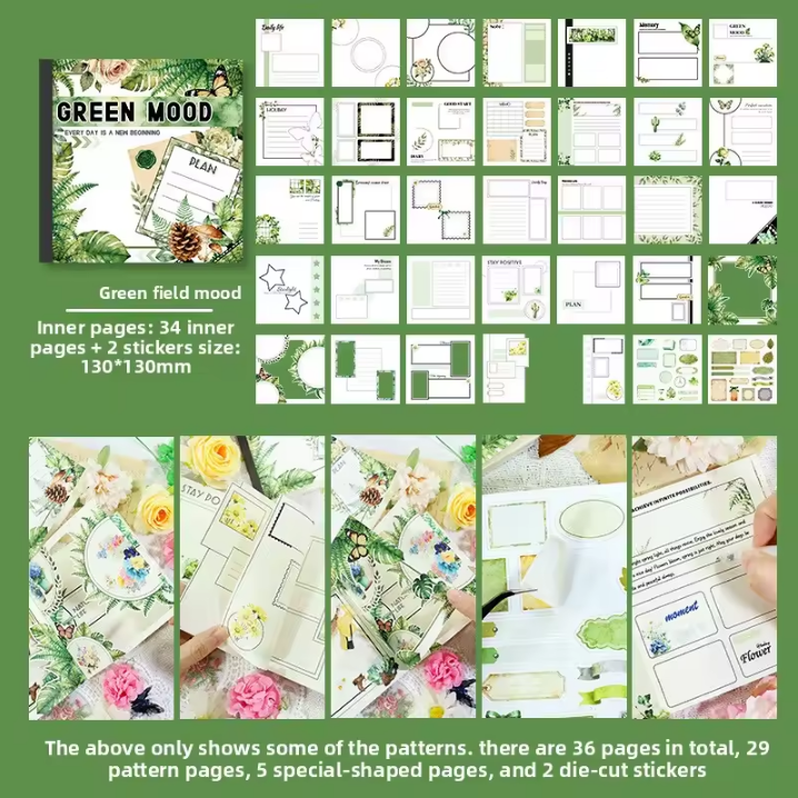 1 Pc Instagram-style notebook with irregular pages for journaling