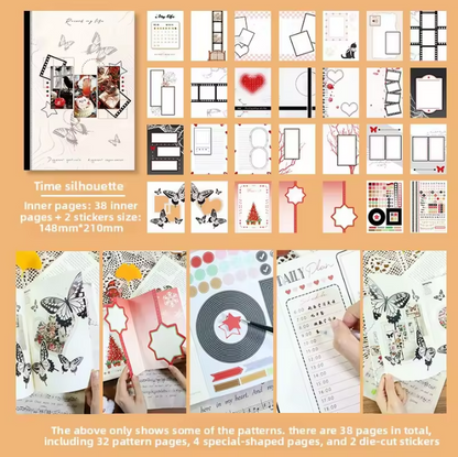 1 Pc Instagram-style notebook with irregular pages for journaling