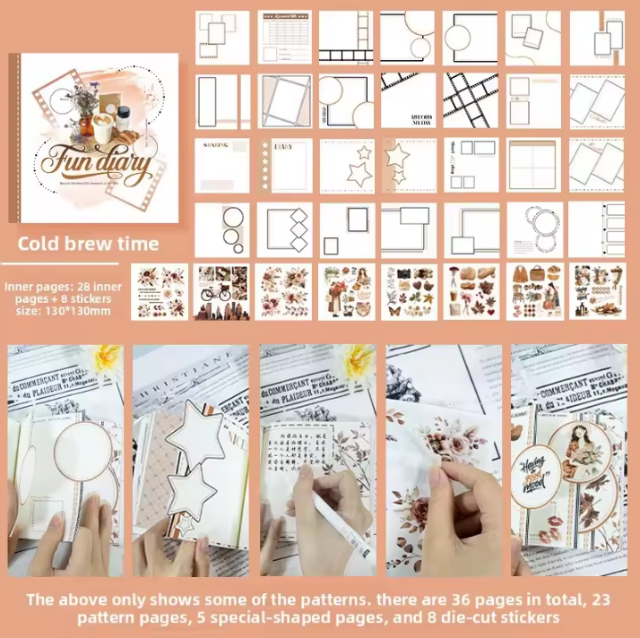 1 Pc Instagram-style notebook with irregular pages for journaling