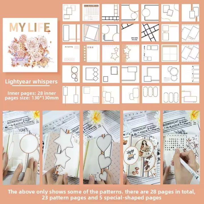 1 Pc Instagram-style notebook with irregular pages for journaling