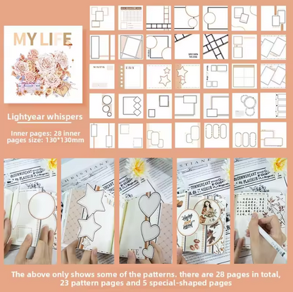 1 Pc Instagram-style notebook with irregular pages for journaling