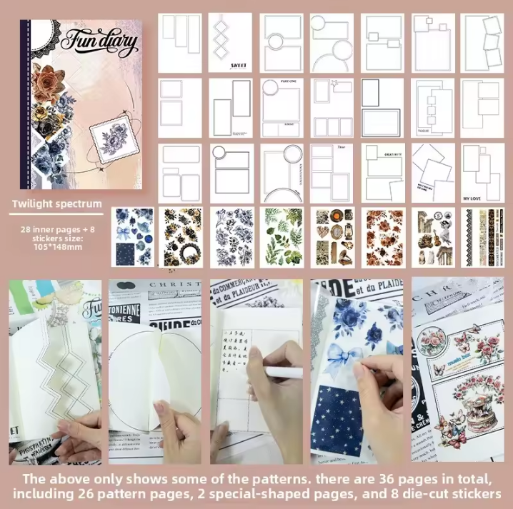 1 Pc Instagram-style notebook with irregular pages for journaling