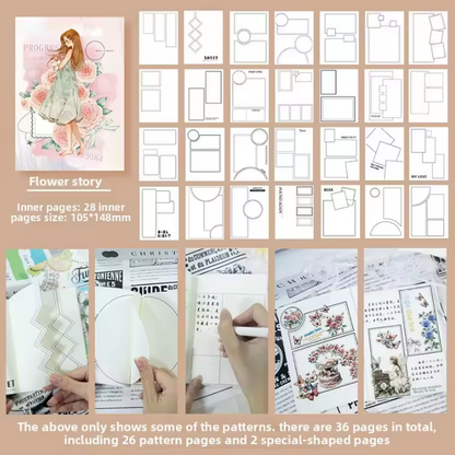 1 Pc Instagram-style notebook with irregular pages for journaling