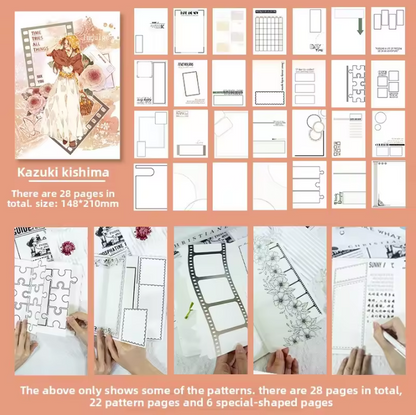 1 Pc Instagram-style notebook with irregular pages for journaling