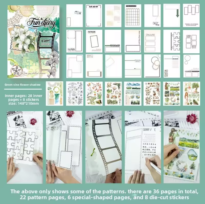 1 Pc Instagram-style notebook with irregular pages for journaling