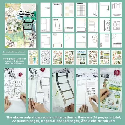 1 Pc Instagram-style notebook with irregular pages for journaling