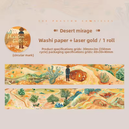 1 roll Phantom Chronicles Series Hot-stamped tape for journaling