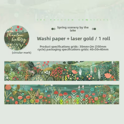 1 roll Phantom Chronicles Series Hot-stamped tape for journaling