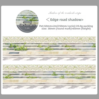 1 roll Stroll Through the Greenery Series Pebble Path Scenery Washi tape