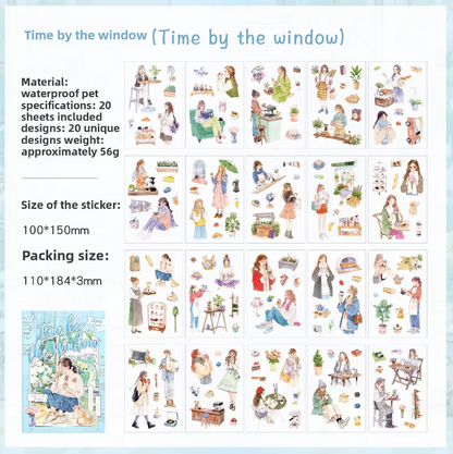 20 sheets Chasing the Ordinary 2.0 Series Die-cut scrapbooking sticker book