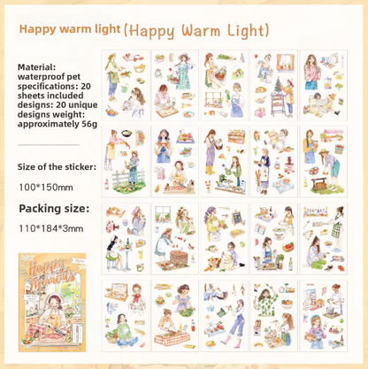 20 sheets Chasing the Ordinary 2.0 Series Die-cut scrapbooking sticker book