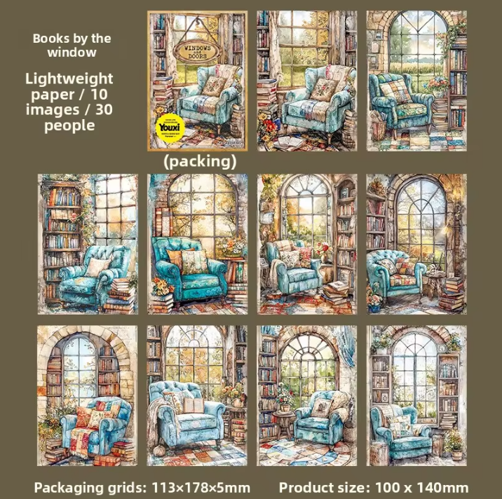 30 Sheets Doors and windows of the Past Series Junk journal Material Paper