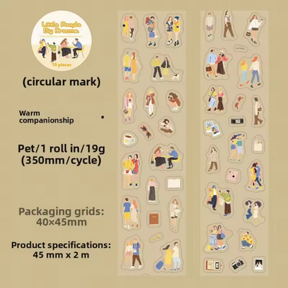 1 roll Small People Big Dreams Series Mini-Figure Die-Cut Tape