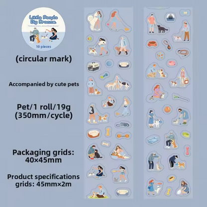 1 roll Small People Big Dreams Series Mini-Figure Die-Cut Tape