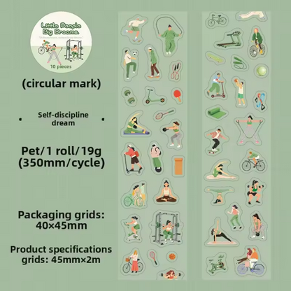 1 roll Small People Big Dreams Series Mini-Figure Die-Cut Tape