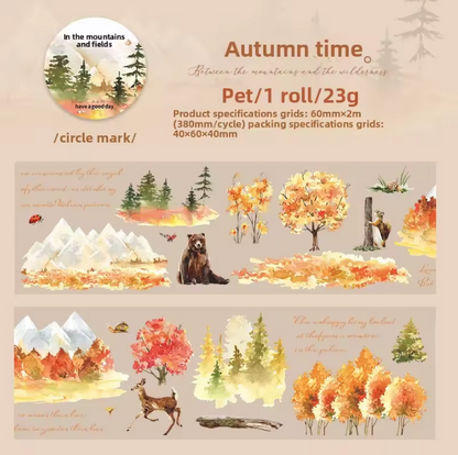 1 Roll Creating Woodland-themed the Wilderness Series Pet Tape