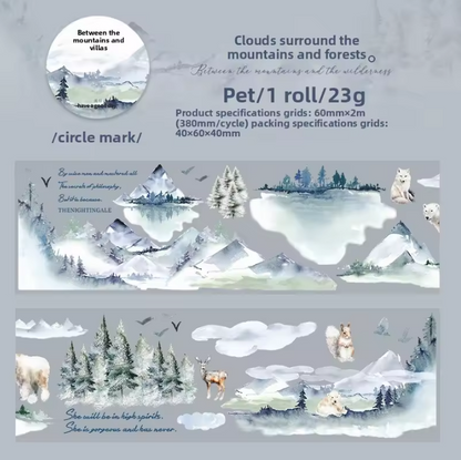1 Roll Creating Woodland-themed the Wilderness Series Pet Tape