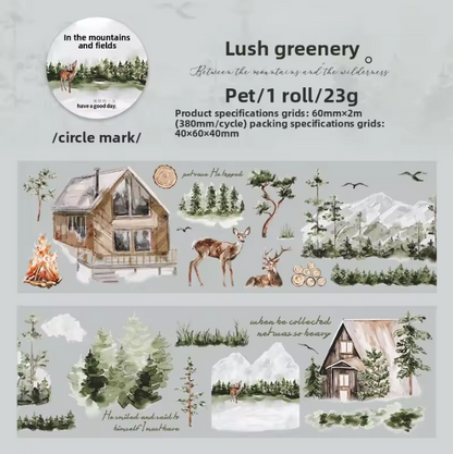 1 Roll Creating Woodland-themed the Wilderness Series Pet Tape