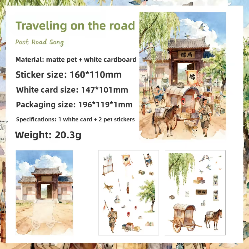 3 Sheets Pack Nine Crossroads Scenery Stickers 3D Stickers