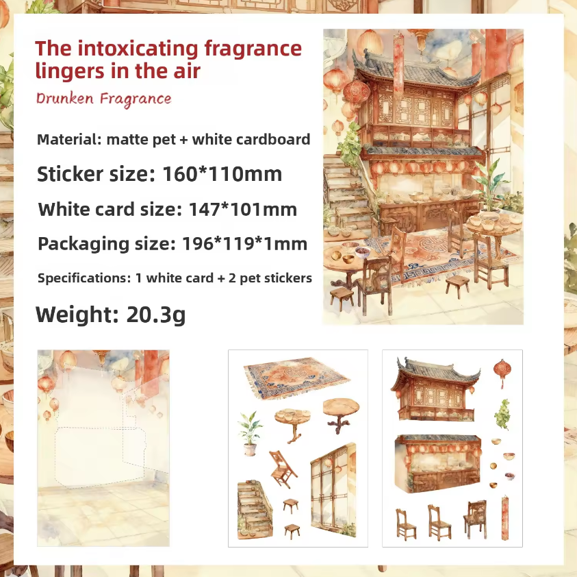 3 Sheets Pack Nine Crossroads Scenery Stickers 3D Stickers