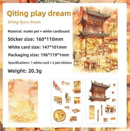 3 Sheets Pack Nine Crossroads Scenery Stickers 3D Stickers