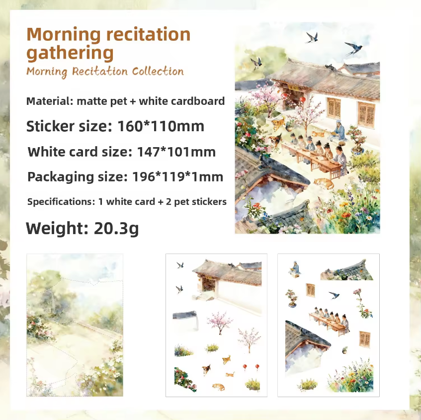 3 Sheets Pack Nine Crossroads Scenery Stickers 3D Stickers